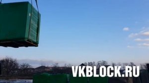 Выгрузка газобетона ВКБлок с помощью крана VKBLOCK.RU