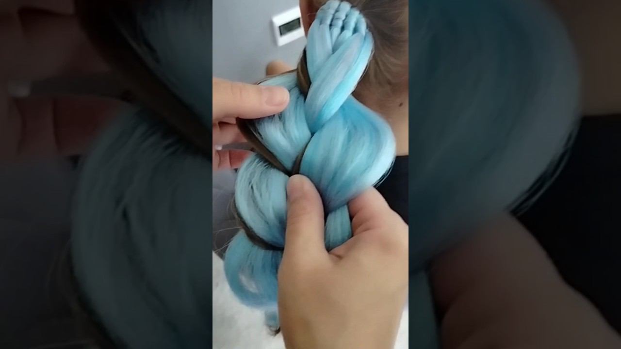 Быстрая прическа с хвостиками из канекалона. Объёмные косы с канекалоном смотреть онлайн