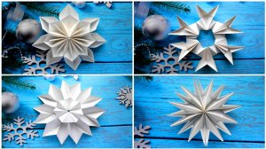 Объемная СНЕЖИНКА из бумаги. НОВОГОДНИЕ ПОДЕЛКИ