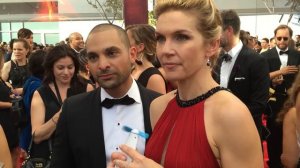 Rhea Seehorn and Michael Mando ('Better Call Saul') on 2016 Emmys red carpet