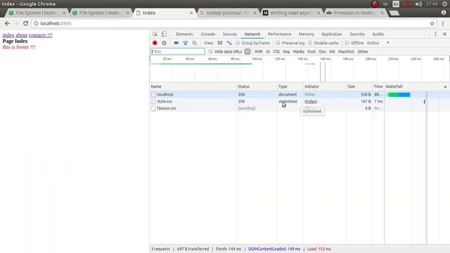 Подключение CSS и клиентского JavaScript на NodeJS смотреть онлайн
