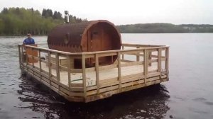 «ПричалПро» - Плавучая баня-бочка на воде
