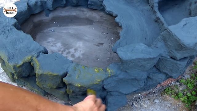 DIY Beautiful Sparkling Aquarium Very Easy From Styrofoam And Cement - For Your Garden смотреть онлайн