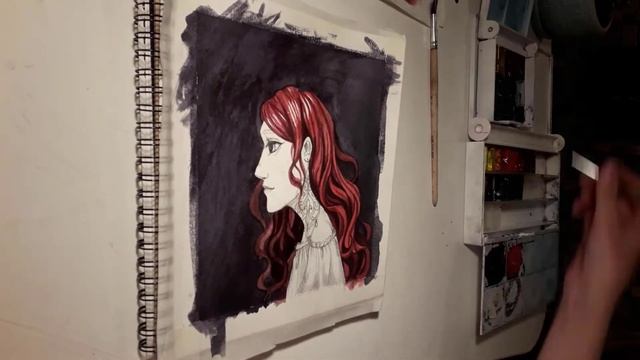 Speedpaint. Акварельный скетч. Анна. смотреть онлайн