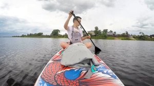 Плаваем на сапах по реке Великая