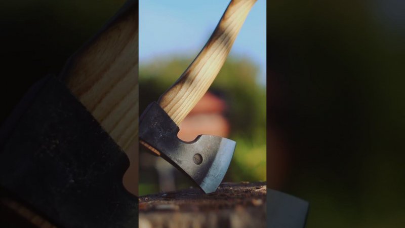 Егерь на даче #axe #forging #bushcraft #blacksmith