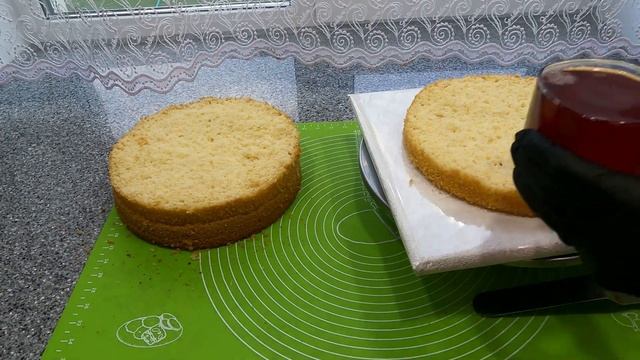 Крем чиз из черной смородины | Юбилейный торт | Как украсить кремовый торт | Cream cheese
