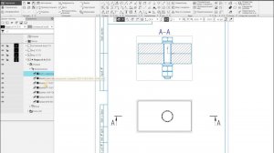 Компас-3D v17. Не разрезать крепеж (детали) в чертеже