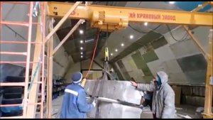 Монтаж козлового крана и напольных подкрановых путей 5тн.