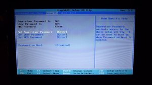Сброс пароля в BIOS InsydeH2O ACER Aspire One d270
