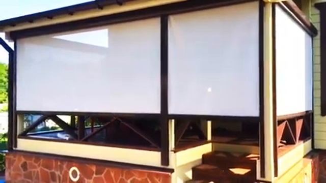 Вертикальные маркизы с перфорированной тканью и автоматикой * Маркиза.Ру