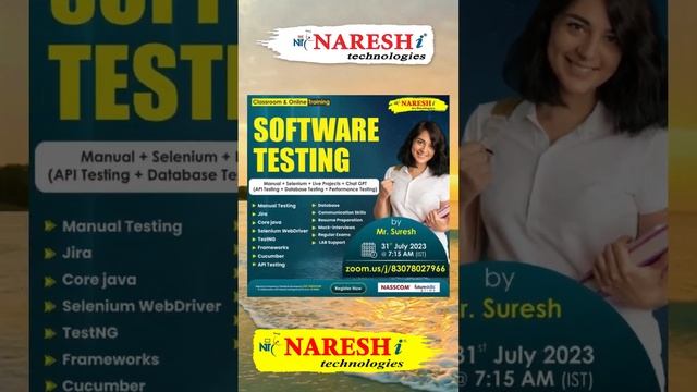 Software Testing Classroom and Online Training | NareshIT. #softwaretesting #education #recruitment