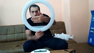 Кольцевая светодиодная лампа RL-18 45 см LED Видео обзор
