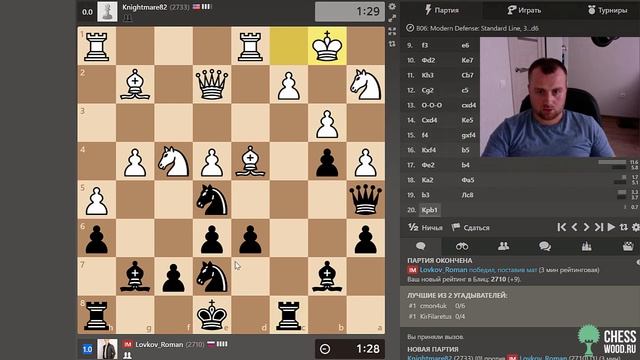 Блиц-баттл № 071. Современная защита. Дикая партия смотреть онлайн
