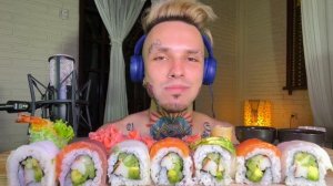 МУКБАНГ СУШИ  ? РОЛЛЫ / АСМР БЕЗ РАЗГОВОРОВ #мукбанг #суши #асмр #mukbang