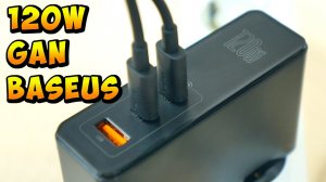 ⚡ НУ ОЧЕНЬ МОЩНЫЙ GAN ЗАРЯДНИК ? BASEUS 120W USB Type-C PD3.0 QC3.0 SAMSUNG HUAWEI APPLE