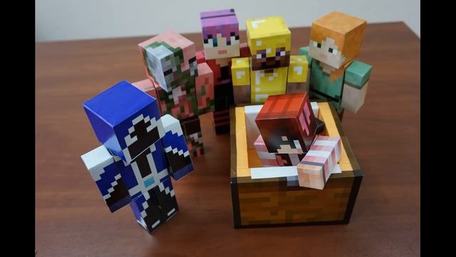 Майнкрафт сундук игрушка своими руками, сундук с персонажами смотреть онлайн