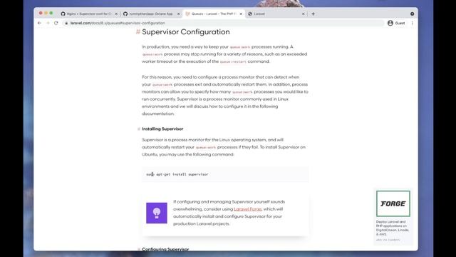 How to deploy Laravel Octane app on ubuntu using nginx (practical example).