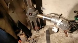 Доработка примитивной печи на отработке.