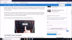 Unlock Peugeot 807 Radio Code Generator For Retrieving The Original Key Codes