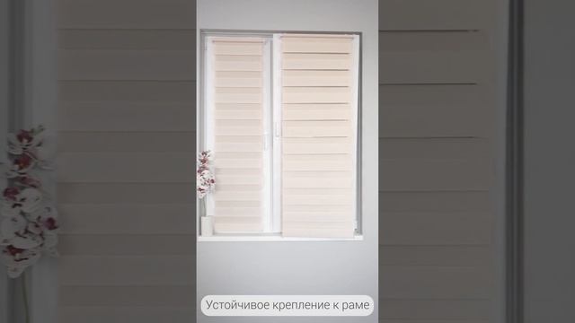 Рулонная штора День-ночь цвет Бежевый PEORA. Установка рулонной шторы день-ночь окно