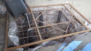 Подготовка к заливке фундамента для кузнечного молота МА 4132