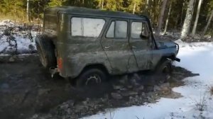 Уаз 469 дизель сток на военных мостах