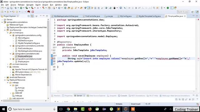 #11 Spring 5 MVC JDBC Form Tutorial – AnnotationJavaConfig Example JDBCTEMPLATE смотреть онлайн