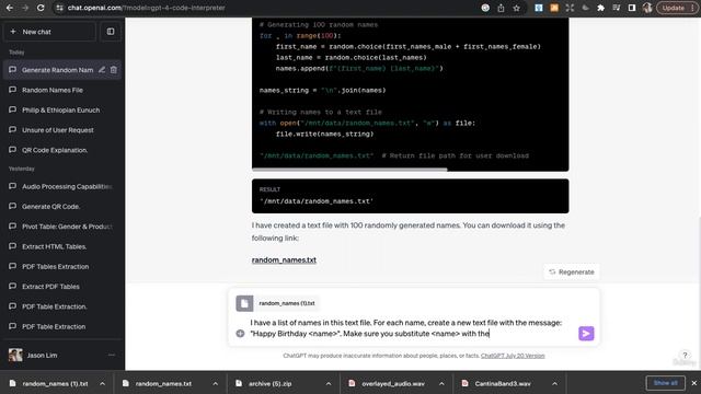 Python Automation with ChatGPT - Creating new text files reading and adding content