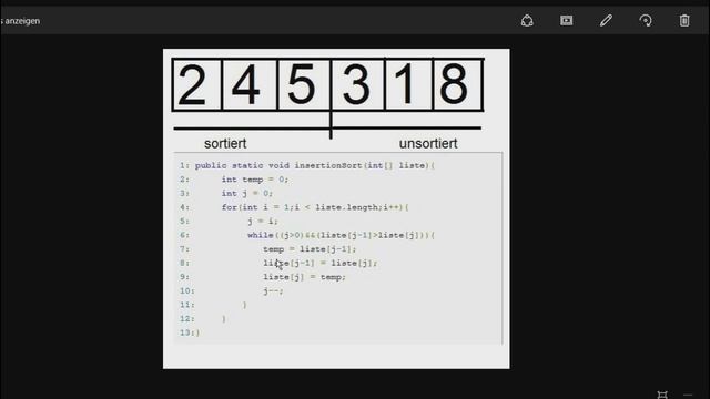 Wie du den Insertion-Sort in Java implementierst! смотреть онлайн