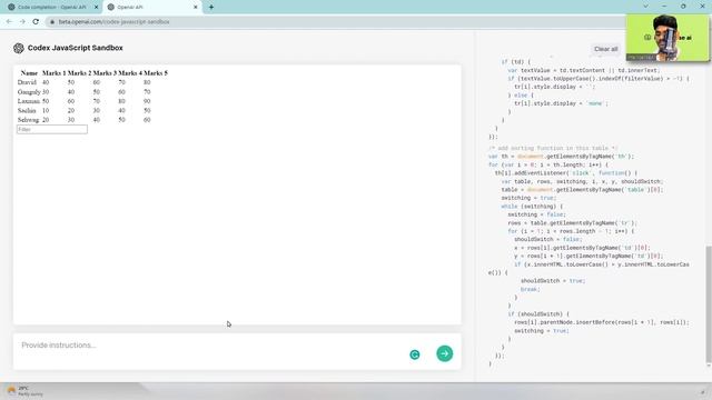 Beginner to Master : OPENAI Javascript Codex Sandbox, Generate Code in Few Seconds | GPT3.0