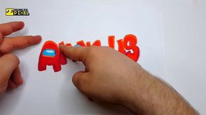 ГРАФФИТИ - AMONG US  !!! КАК НАРИСОВАТЬ? !!! урок граффити graffiti logo