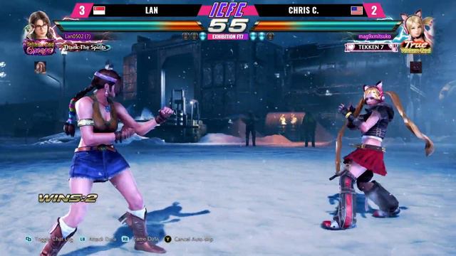 ICFC ASIA Fall 2022 - Tekken 7 Exhibition - Lan (Julia) vs Chris C. (Lucky Chloe) смотреть онлайн