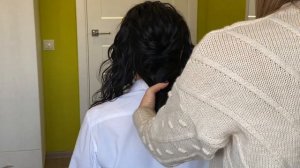 Кручу локоны утюжком и собираю пучок. Приемчики на среднюю длину. Hairbun For Medium Length