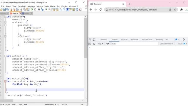 #11 - How to convert nested object into a flat object? | JavaScript Interview Programs смотреть онлайн