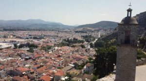 Greece drone flight. Aerial view of Peloponnese.