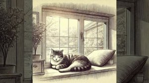 Почему так любит кот подоконничный комфорт - Стихи для детей