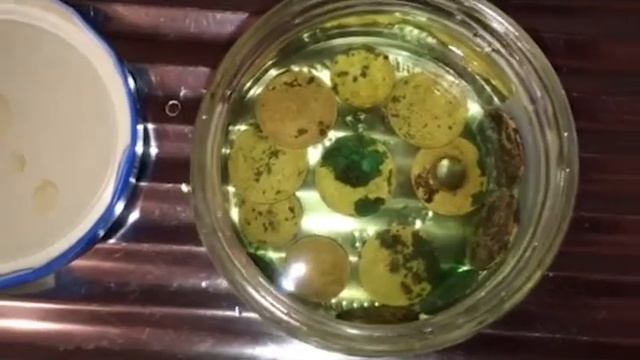 Чистка советских монет из алюминиевой бронзы смотреть онлайн