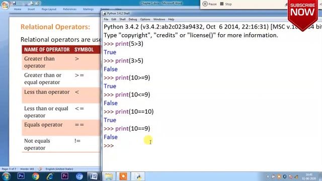 Operators in Python | Python tutorials Class 10 | Class 10 Computer Application