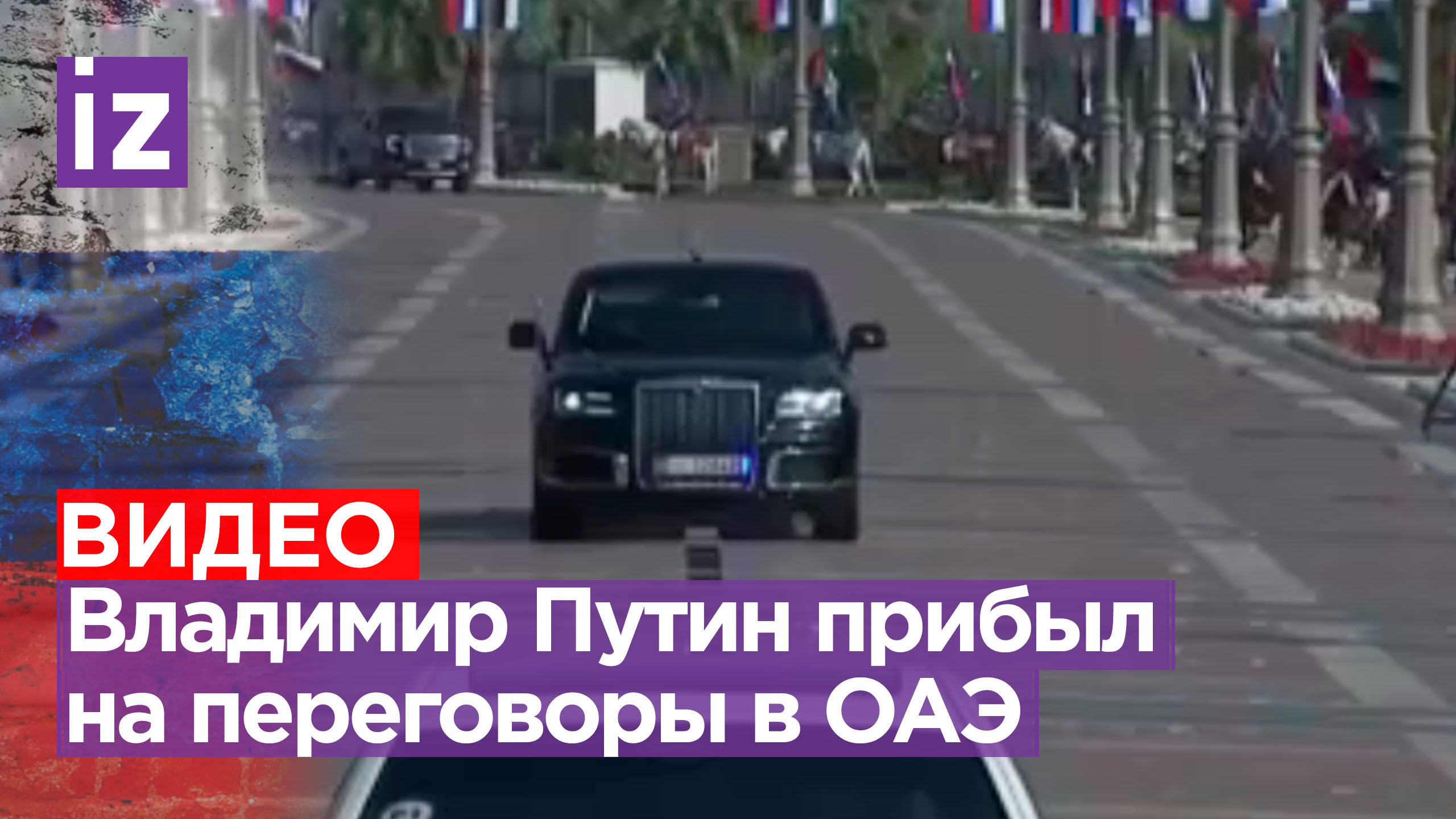 Кадры встречи Владимира Путина в Абу-Даби: верблюды с всадниками, кавалерийский эскорт, флаги