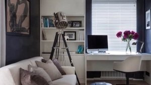Красивый Дизайн квартиры 38 кв.м. Чёрно-белый Интерьер маленькой квартиры-студии (однокомнатной)