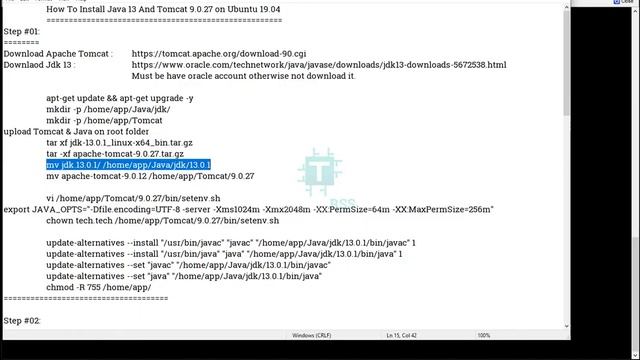 How To Install Java 13 And Tomcat 9 on Ubuntu 19.04 смотреть онлайн