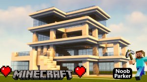 Майнкрафт - как построить простой большой современный дом, minecraft.