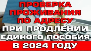 Проверка проживания по адресу при продлении Единого пособия в 2024 году