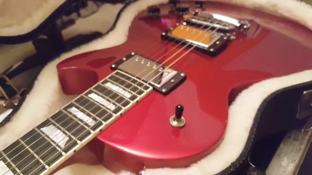 GIBSON LIMITED EDITION 2008 LES PAUL ROBOT STUDIO EBONY FRETBOARD METALLIC RED GUITAR UP CLOSE VIDE смотреть онлайн
