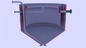 Вертикальный отстойник с нисходяще-восходящим потоком