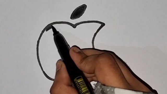 How to draw apple logo|Olma logotipini qanday chizish mumkin|Как нарисовать логотип Apple|DFKJesART смотреть онлайн