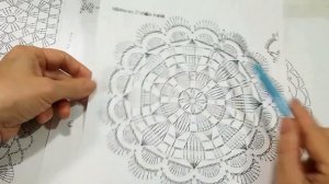 Как читать схемы вязания крючком.  Вязание круглых схем Урок 223   Knitting in the round schemes