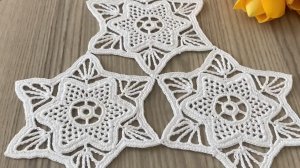 СНЕЖИНКИ КРЮЧКОМ Круглый мотив крючком