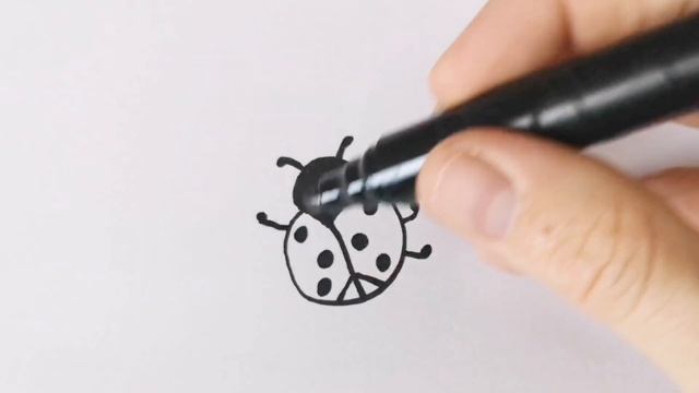 Let's draw a ladybug/Bolalar uchun beetle rasm chizish/рисуем божью коровку смотреть онлайн